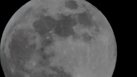 Rising full moon - time lapse - tenfold 10x - HD stock video Stock Footage 86652809