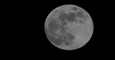 Rising full moon - time lapse - tenfold 10x - 4K UHD stock video Stock Footage 86652864