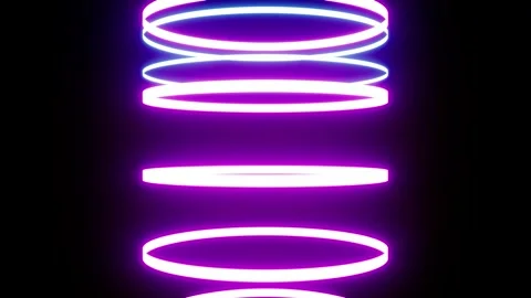Rising Glow circle lights transfer portal Stock Footage 265247429