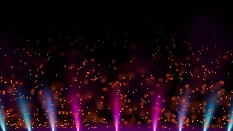 Rising glowing particles with vertical light beams in a dark abstract Stock-Footage 338368841