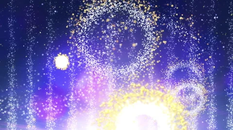 Rising golden bubbles on purple Stock Footage 59299876