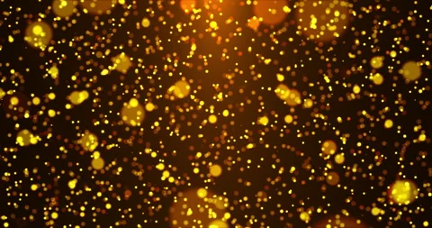 Rising golden sparkling particles 2 Video stock 309920813
