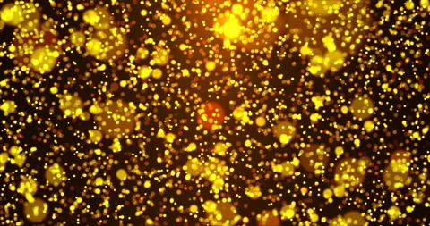 Rising golden sparkling particles Stock Footage 309920838