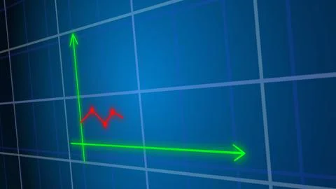 Rising Graph animation easy to use, digital analyzing graph motion graphic Illustrazione stock