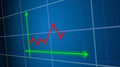 Rising Graph animation easy to use, digital analyzing graph motion graphic Illustrazione stock