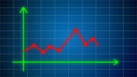 Rising Graph animation easy to use, digital analyzing graph motion graphic Illustrazione stock