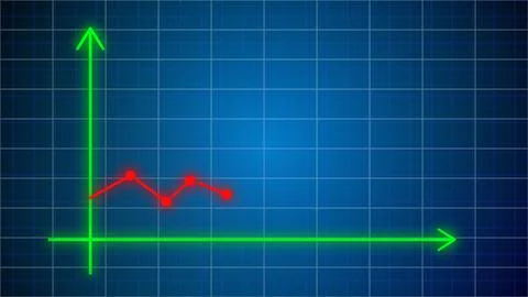 Rising Graph animation easy to use, digital analyzing graph motion graphic Illustrazione stock
