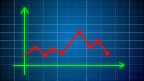 Rising Graph animation easy to use, digital analyzing graph motion graphic Illustrazione stock