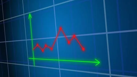 Rising Graph animation easy to use, digital analyzing graph motion graphic Illustrazione stock