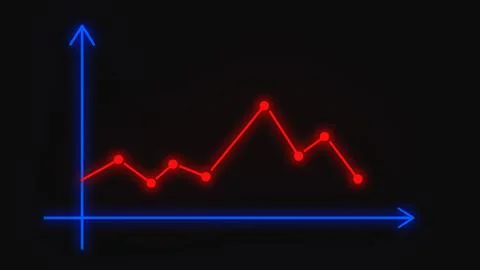 Rising Graph animation easy to use, digital analyzing graph motion graphic Illustrazione stock