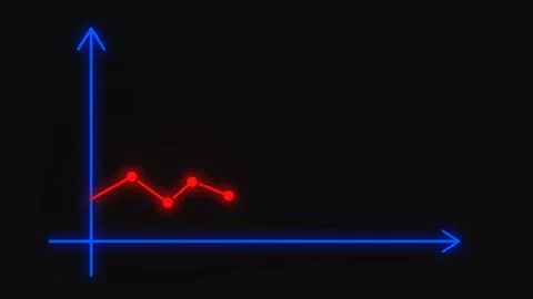 Rising Graph animation easy to use, digital analyzing graph motion graphic Illustrazione stock