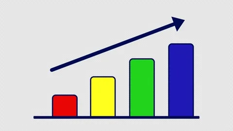 Rising Graph Animation - Financial Growth, Business Success &amp; Market Trends Stock Footage 313886775