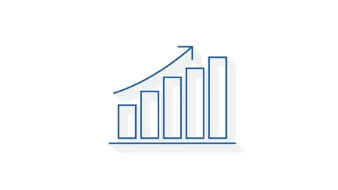 Rising Graph with Arrow Animation | Economic Growth and Success Concept Stock Footage 307226717
