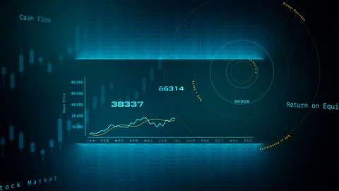 Rising graph, chart, positive growth. Stock Footage 276178218