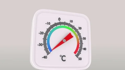 Rising indicator on square thermometer. 動画素材 71119448