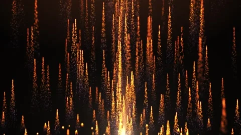 Rising light of dust of gold particles. Awards show background Stock Footage 264607034