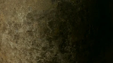 Rising light on the surface of an old clay jug. Video stock 163970909