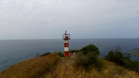 Rising on lighthouse Video stock 87144144