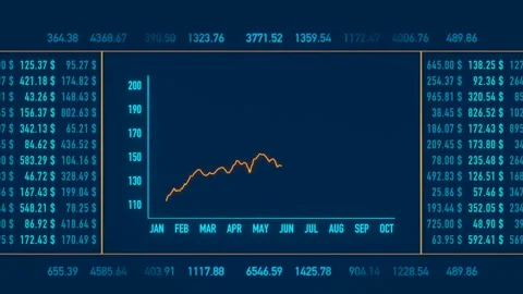 Rising line chart. Video stock 276177814