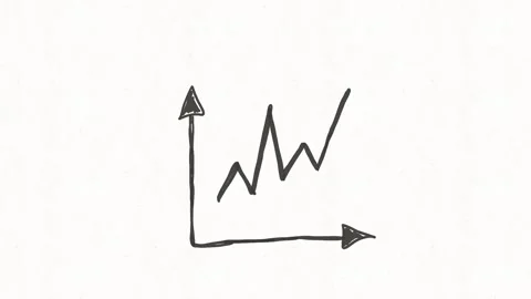 Rising Line Chart Showing Business Growth and Financial Progress Stock Footage 342018149