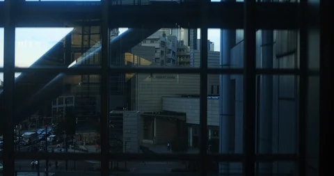 Rising location from the elevator in Nakano middle shot deep focus Vídeos de archivo 100012368