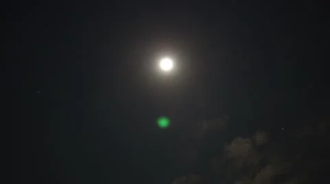 Rising moon with cloud flow Stock Footage 47732305