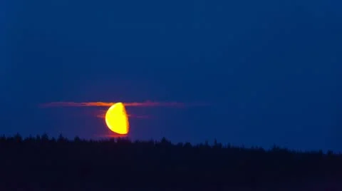Rising Moon Stock Footage 11665651