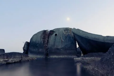 Rising moon Stock Photos