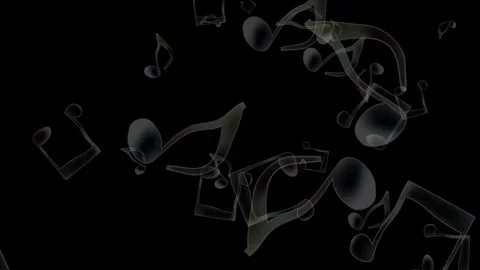 Rising Musical Note Shaped Soap Bubbles 4K Loop Overlay Vídeos de archivo 337023855