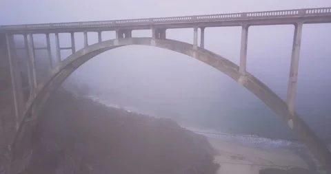 Rising next to Bridge Stock Footage 134282526