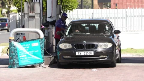 Rising oil prices affect South Africa's economy Stock Footage 330502000
