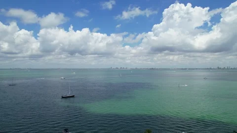 Rising over Biscayne Bay from Key Biscayne Stock Footage 243339583
