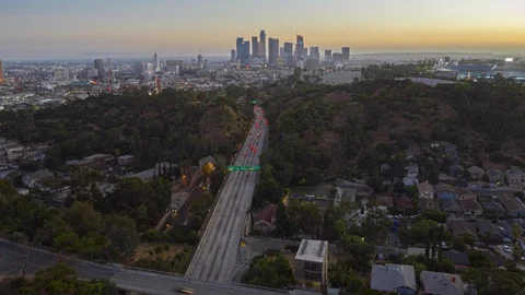 Rising over LA Stock Footage 116649861