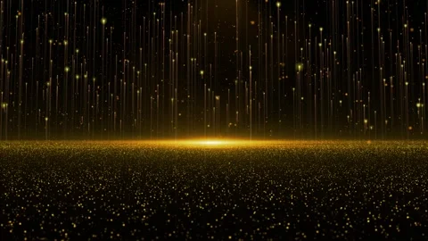 Rising particle light beams  awards stage background Stock Footage 340246131