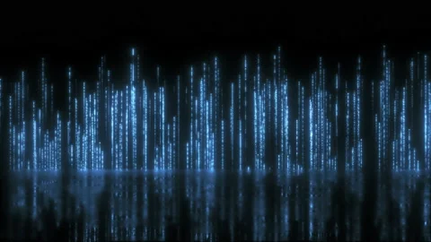 Rising Particles Background Loop in Blue Color Style over Wet floor Stockbeeldmateriaal 153435394