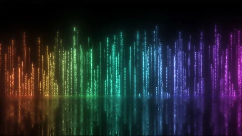 Rising Particles Background Loop in RGB Color Style over Wet floor 스톡 동영상 153435293