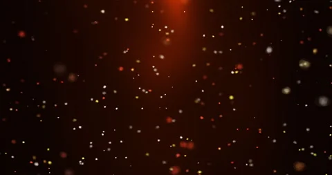 Rising particles in orange light Stock Footage 304823861