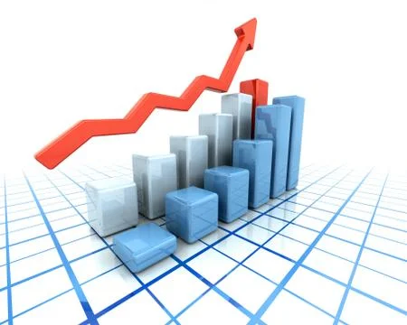Rising profits Stock Illustration