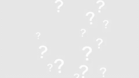 Rising Question Marks Alpha Channel Video stock 335123678