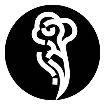 Rising question marks forming abstract smoke or brain Stock Illustration