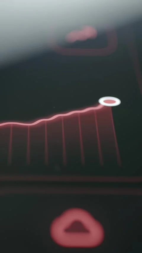 Rising Red Cost Trend Line With Highlighted Endpoint 4K Stockbeeldmateriaal 341345792