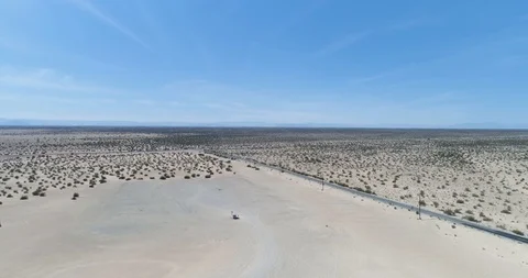 Rising up revealing large flat planes in Southern California drone aerial 4K Stock Footage 111309127