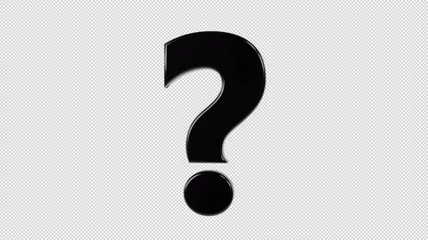 Rising Scale up Black Question Mark Isolated on alpha background Stock Footage 237597927