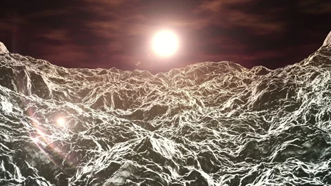 Rising Sea Waves Over the Sun Shine Background Stock Footage 314097219