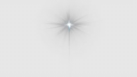Rising shining star of Bethlehem. Transparent background Stock Footage 314960755