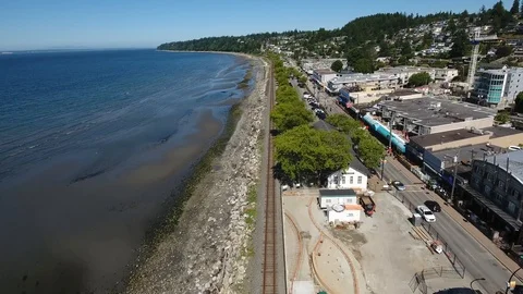 Rising shore 2 Stock Footage 96545356