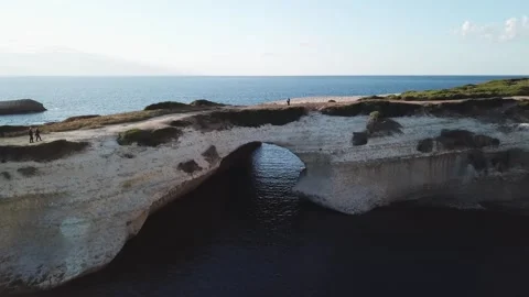 Rising shot on S'Archittu Stock Footage 166244591