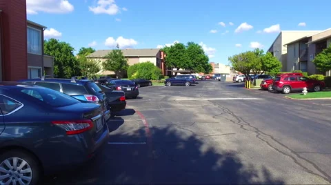 Rising Into The Sky At Apartment Complex Stock Footage 65798943