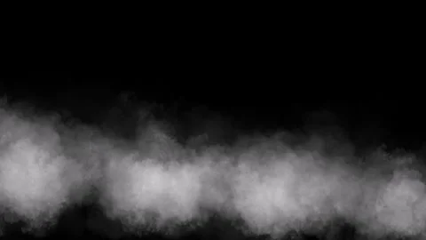 Rising Smoke motion on black background stock video footage 動画素材 344670782