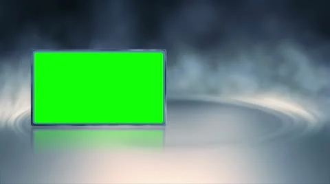 Rising Smoke Single Box Left Green Screen Background Stock Footage 10745579